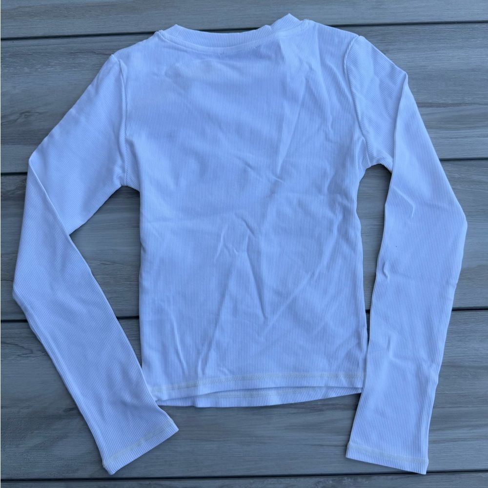 Inaka Basic Ribbed LS White Small NWT IN PACKAGE - Picture 5 of 9